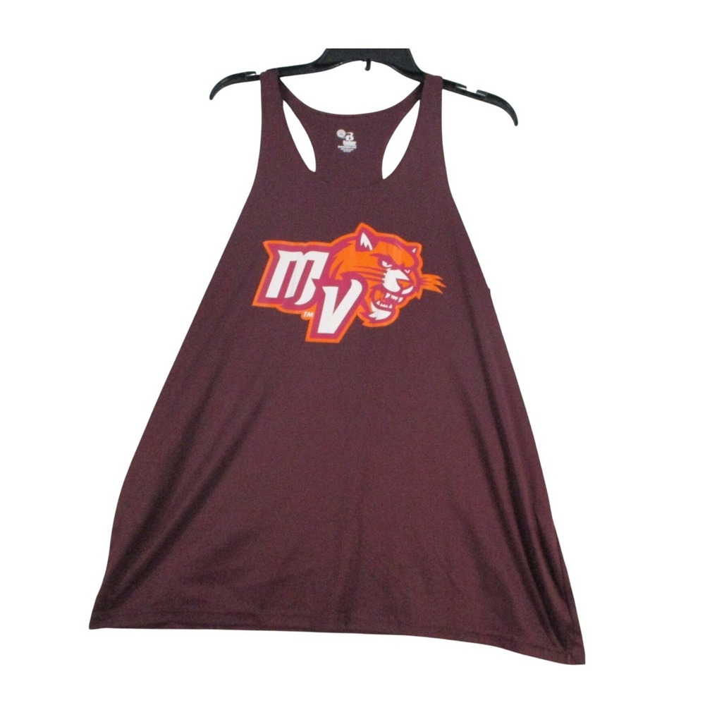 Badger Sport Womens 2XL Maroon MV Mountain Lion Graphic Racerback Tank Top